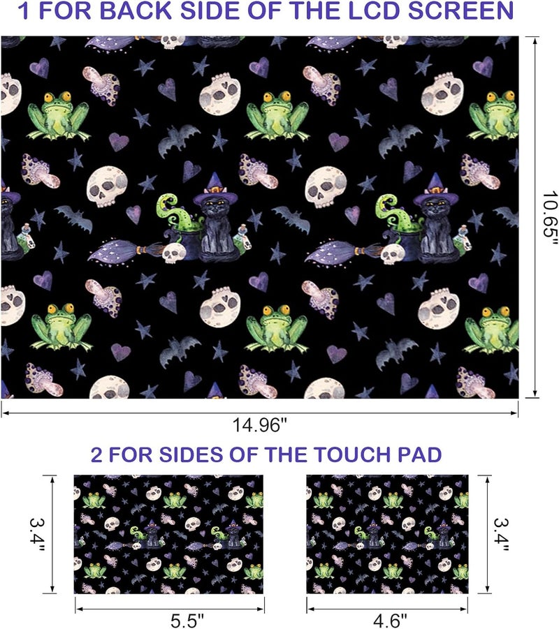 DINKY 15.6 inches Laptop Skin Sticker Netbook Universal Reusable Protector Cover Decal Fits 13 13.3 14 15 15.4 15.6 inch Laptop Protector Notebook (Skeleton Frog) - Image 5